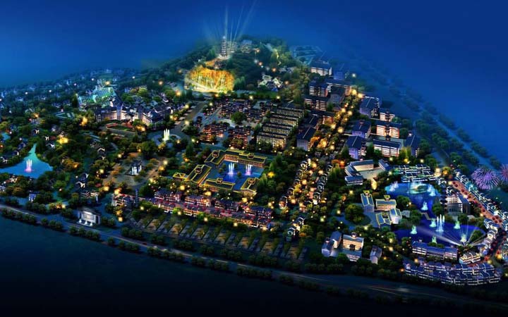 云南大理劍川溫泉城溫泉規(guī)劃鳥瞰圖