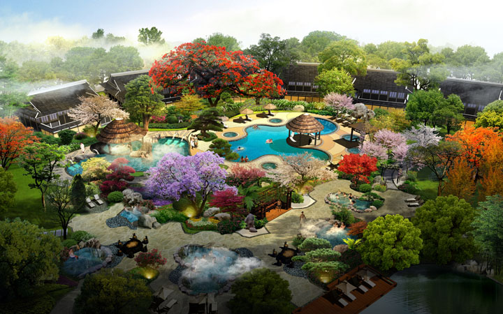 日本風格溫泉項目設(shè)計